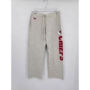 2012 VS Pink NFL Women's Size S Kansas City Chiefs Logo Gray Sweatpants EUC
